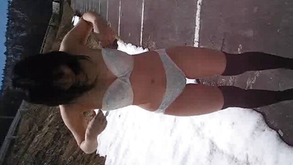 Slutty MILF divided by a clear Glass